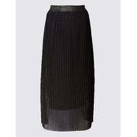 Per Una Pleated A-Line Midi Skirt