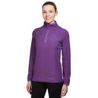 peter storm womens half zip stripe fleece purple purple