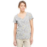 peter storm womens bold floral t shirt grey grey