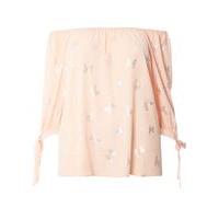 Peach Butterfly Bardot Top, Dark Multi