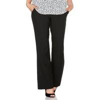 Petite ladies classic black bootcut leg stretch formal trousers - Black