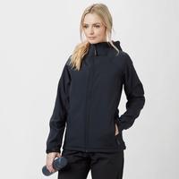 peter storm womens hooded softshell jacket black