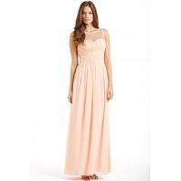 Peach Embellished Detail Maxi Dress