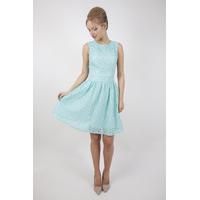 Peppermint Chorded Lace Dress