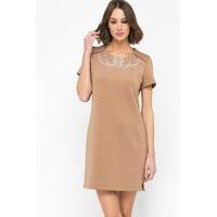 Pearl Embroidered Neckline Dress