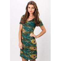 Peacock Print Dress