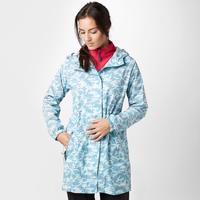 peter storm womens patterned parka in a pack blue