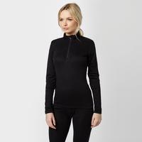 peter storm womens long sleeve thermal zip neck baselayer black