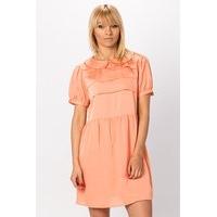 Peter Pan Collar Pleat Front Dress