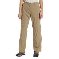 peter storm womens stretch double zip off trousers short beige beige