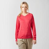 Peter Storm Women\'s Tech Long Sleeve V Neck T-Shirt - Pink, Pink