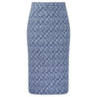 Pencil Skirt (Navy Tile Print / 16)