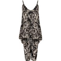 Petra Lagenlook Paisley Jumpsuit Dress - Black