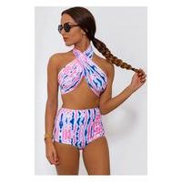 perrie tie dye high waisted multiway bikini