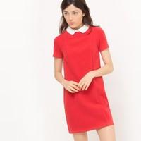 Peter Pan Collar Two-Tone Dress