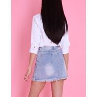 pepper denim mini skirt