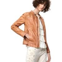 Pepe jeans PL401212 Jacket Women Brown women\'s Leather jacket in brown