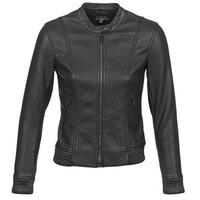 pepe jeans speedy womens leather jacket in black