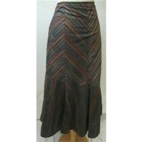 Per Una - Size: 14r - Brown striped maxi skirt