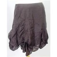 Petite Principles Brown Knee length skirt Size: 12