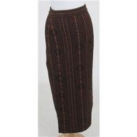 Peruvian Connection, size S brown & black knitted skirt