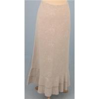 Per Una size 14R oatmeal linen & cotton long skirt