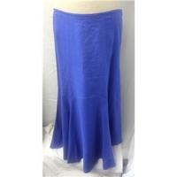 per una size 10 blue linen long skirt
