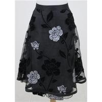 Per Una Size: 18 Black/Silver Floral Skirt