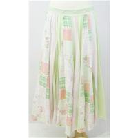 Per Una - Size 12R - Multicoloured - Patchwork Seersucker Paneled Skirt