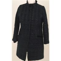 Per Una, size 8 blue & black coat with metallic check