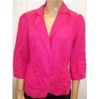 Per Una Size 12 Bright Pink Linen Blazer