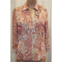 Per Una Size 8 Red and White Floral Print Blouse