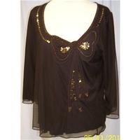 per una size 18 brown blouse 34 sleeved per una size 18 brown blouse