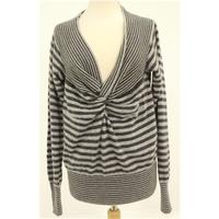 per una speziale size 18 grey black v neck cashmere jumper