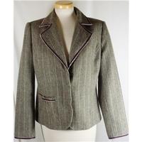 Per Una size 14 taupe brown check jacket