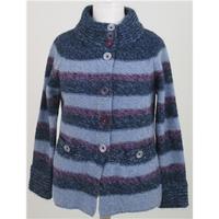 Per Una, size L blue & purple striped cardigan