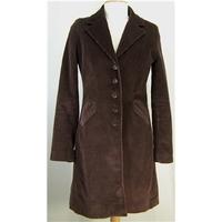 per una size 8 brown casual corduroy coat