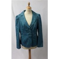 Per Una Size 14 Turquoise Fully Lined Cotton Jacket. Per Una - Size: 14 - Blue - Smart jacket / coat