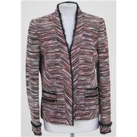 Per Una, size 12 deep red & cream mix textured jacket