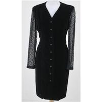 Petite-Petite Size 12 black velvet coat-dress or dress