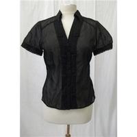 Per Una - Size: 10 - Black - Short sleeved shirt