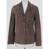 Per Una Size 8, Brown Leather Jacket