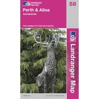 Perth & Alloa - OS Landranger Map Sheet Number 58