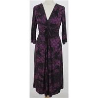 Per Una, size 12 black & purple floral dress