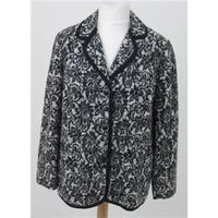 peter hahn size 22 black white patterned wool blend jacket