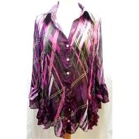per una purple shirt ms marks spencer size 14 purple long sleeved shir ...