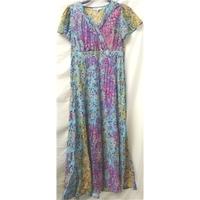 penny plain size 10 multi coloured long dress