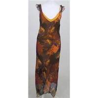 Per Una size 8 dark orange mix sleeveless long dress