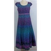 per una size 10l purple and green mix dress