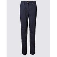 Per Una Roma Rise Cotton Rich Straight Leg Chinos